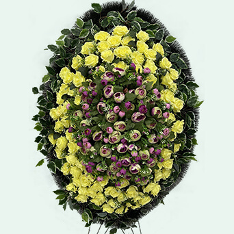 Венок из искусственных цветов